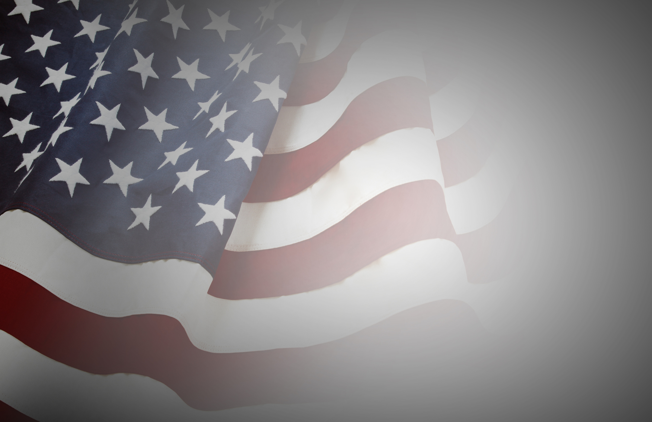 USA flag on grey